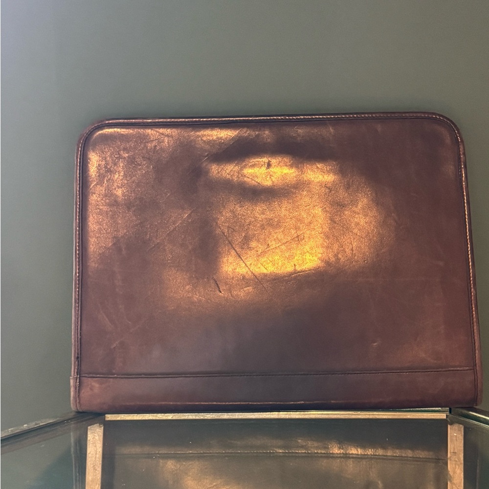 Coach Brown Leather Portfolio, Briefcase Classic Design